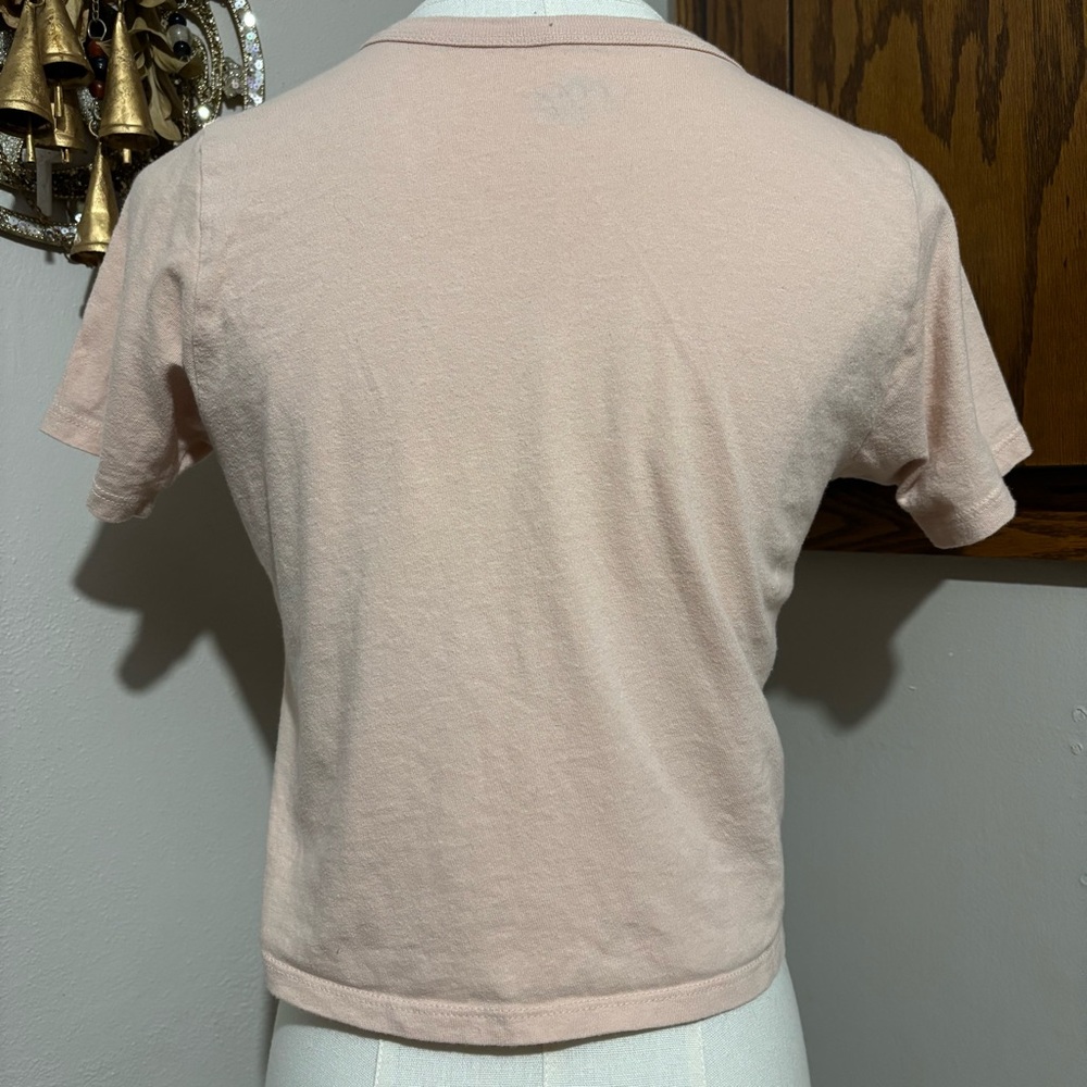 Pink Floral Graphic Cropped Tee Shirt Size Large O'Neill Surf Co. - Picture 4 of 6